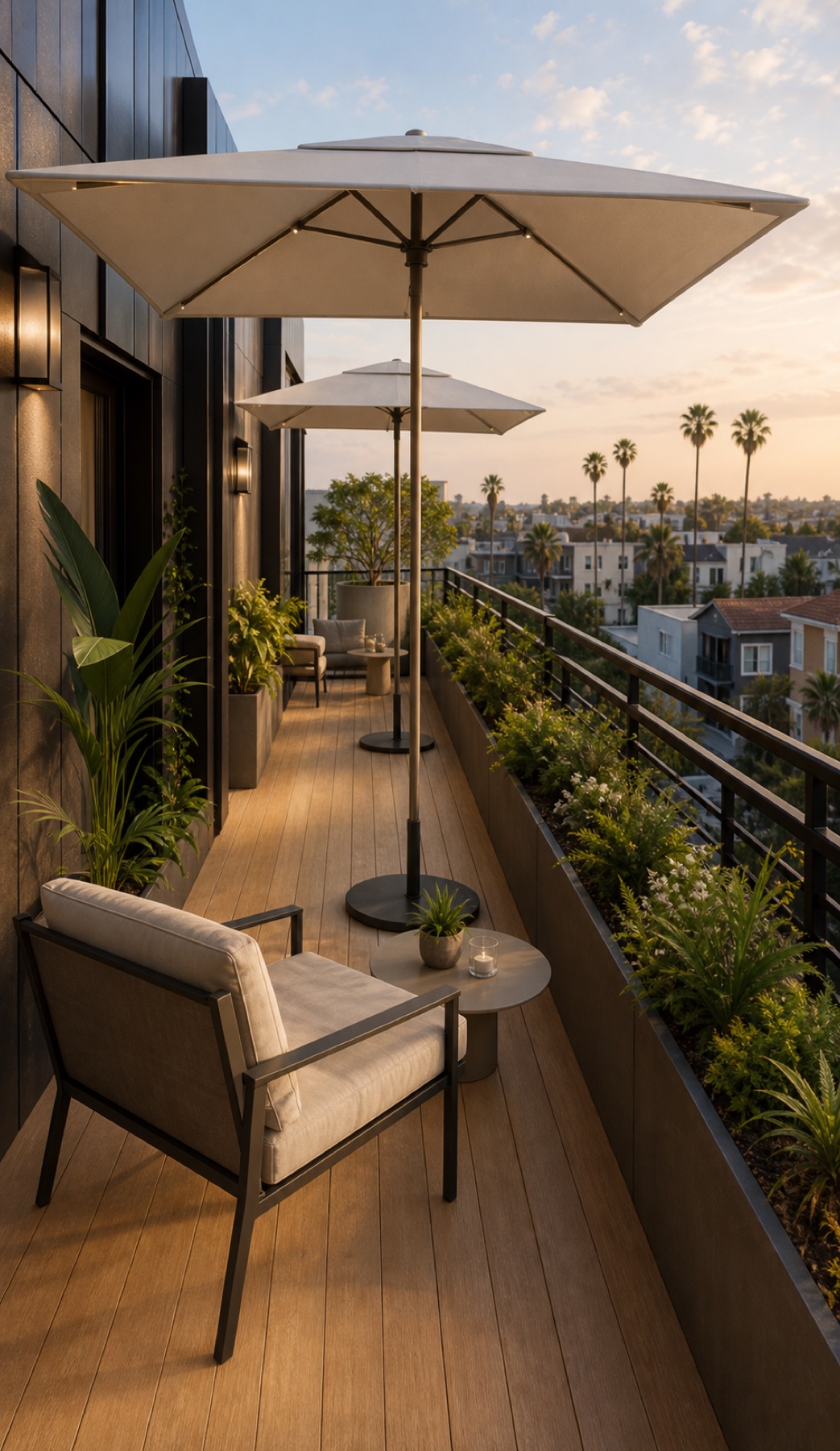 Balcony amenity rendering at 1165 WEST