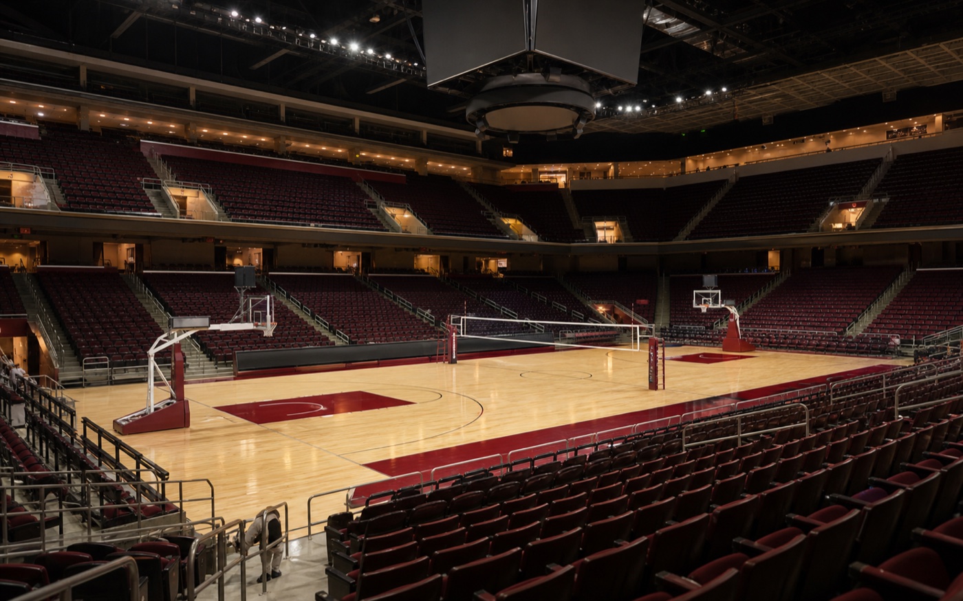 Indoor basketball and volleyball arena near USC