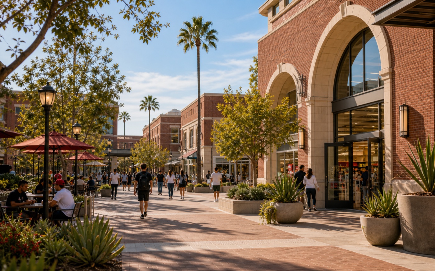 USC Village style campus retail and grocery plaza