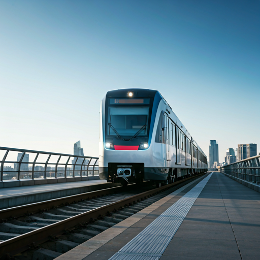 Metro train near campus