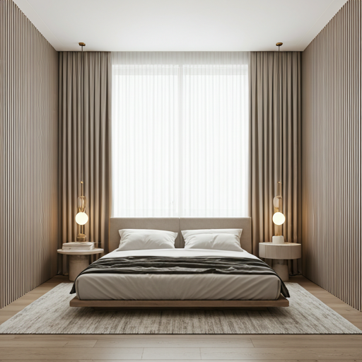 Standard private suite bedroom with soft lighting